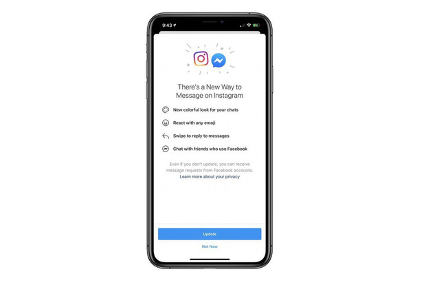 Facebook v&agrave; Instagram chuẩn bị gộp chung tin nhắn, Messenger c&oacute; m&agrave;u mới  - Ảnh 1.