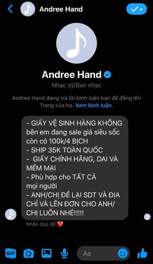 Fanpage rapper Andree vừa bị hack, ngay lập tức livestream xả kho b&aacute;n h&agrave;ng - Ảnh 5.