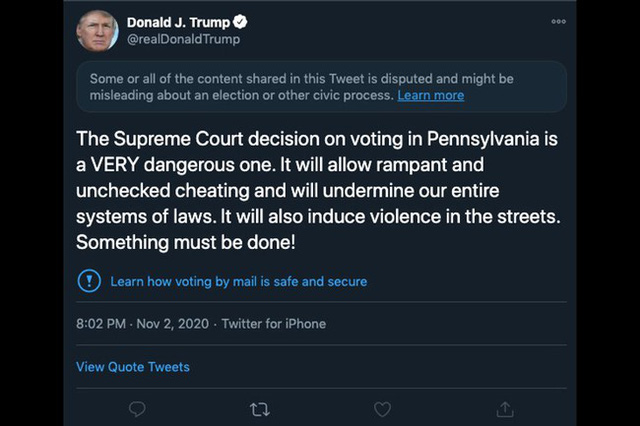Facebook, Twitter kiểm soát thông tin bầu cử Mỹ chặt chẽ thế nào? - Ảnh 1. Facebook, Twitter kiểm soát thông tin bầu cử Mỹ chặt chẽ thế nào? - Ảnh 1.