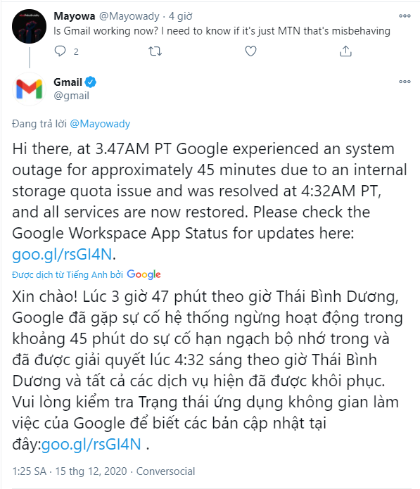 Đã tìm ra lý do Google bị sập diện rộng trên toàn cầu - Ảnh 2. Đã tìm ra lý do Google bị sập diện rộng trên toàn cầu - Ảnh 2.