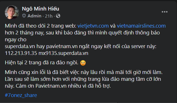 Sau khi Hieupc góp phần xóa sổ nhiều trang web lừa đảo bán vé máy bay, cư dân mạng bất ngờ gọi hồn phimmoi.net - Ảnh 5. Sau khi Hieupc góp phần xóa sổ nhiều trang web lừa đảo bán vé máy bay, cư dân mạng bất ngờ gọi hồn phimmoi.net - Ảnh 5.