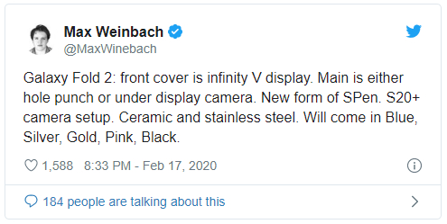 Galaxy Fold 2 sẽ đi k&egrave;m b&uacute;t S-Pen, camera được n&acirc;ng cấp mạnh mẽ? - Ảnh 2.