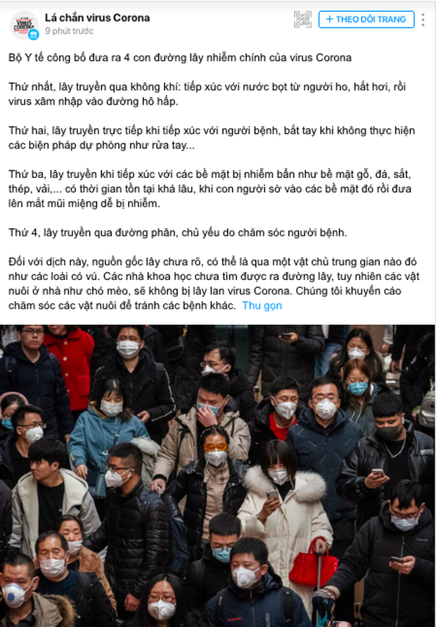 Bộ Y tế c&ocirc;ng bố 4 con đường l&acirc;y nhiễm ch&iacute;nh của virus corona - Ảnh 1.
