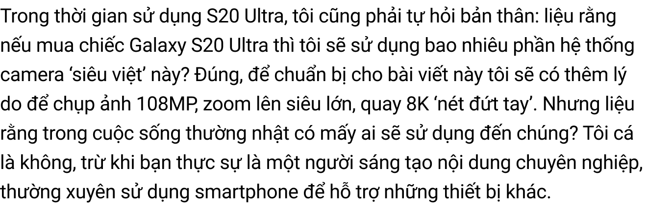 Đ&aacute;nh gi&aacute; chi tiết Samsung Galaxy S20 Ultra: C&acirc;u chuyện của những con số vượt giới hạn - Ảnh 31.
