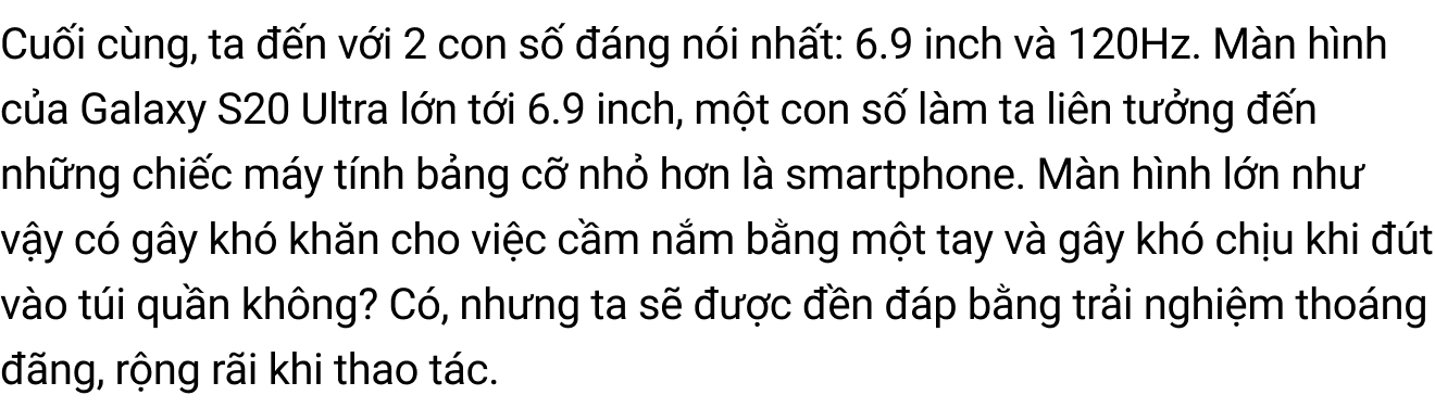 Đ&aacute;nh gi&aacute; chi tiết Samsung Galaxy S20 Ultra: C&acirc;u chuyện của những con số vượt giới hạn - Ảnh 8.