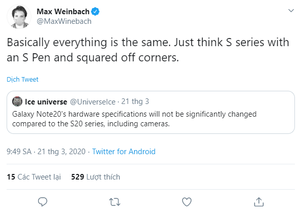 Samsung có thể khiến rất nhiều người dùng thất vọng vì Galaxy Note 20 - Ảnh 3. Samsung có thể khiến rất nhiều người dùng thất vọng vì Galaxy Note 20 - Ảnh 3.