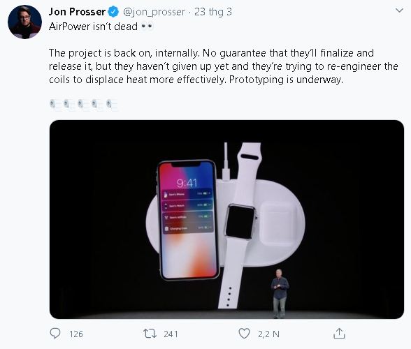 Sạc kh&ocirc;ng d&acirc;y Apple AirPower c&oacute; thể sẽ trở về từ &ldquo;c&otilde;i chết&rdquo;  - Ảnh 2.
