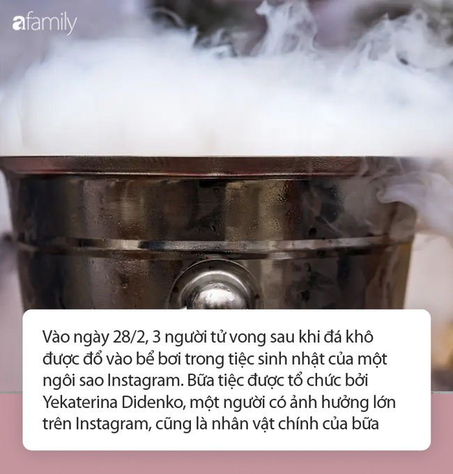 Đổ đ&aacute; kh&ocirc; xuống bể bơi trong tiệc sinh nhật, sao Instagram khiến 3 người chết thảm: Đ&aacute; kh&ocirc; nguy hiểm thế n&agrave;o v&agrave; cần lưu &yacute; g&igrave; khi sử dụng? - Ảnh 1.