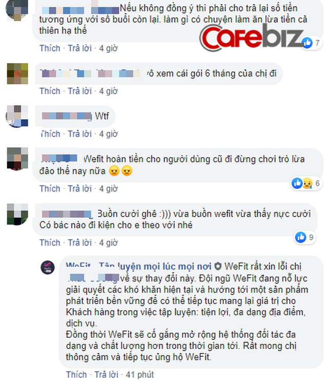 Sau scandal nợ tiền đối t&aacute;c v&agrave; bị tố lừa đảo, WeFit vượt b&atilde;o bằng c&aacute;ch thay đổi ch&iacute;nh s&aacute;ch sử dụng: Người đang tập 2 năm giờ c&ograve;n 4 th&aacute;ng, 60 buổi tập r&uacute;t c&ograve;n 6 buổi! H&agrave;ng trăm kh&aacute;ch h&agrave;ng la &oacute; đ&ograve;i tiền, gọi t&ecirc;n c&uacute; lừa WeFit - Ảnh 5.