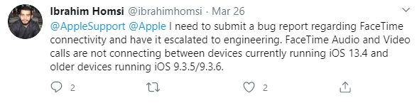 Giữa mùa dịch cấp bách, iOS 13.4 lại gặp lỗi không thể gọi FaceTime cho người dùng iPhone đời cũ - Ảnh 2. Giữa mùa dịch cấp bách, iOS 13.4 lại gặp lỗi không thể gọi FaceTime cho người dùng iPhone đời cũ - Ảnh 2.