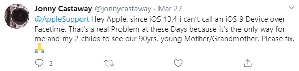 Giữa mùa dịch cấp bách, iOS 13.4 lại gặp lỗi không thể gọi FaceTime cho người dùng iPhone đời cũ - Ảnh 4. Giữa mùa dịch cấp bách, iOS 13.4 lại gặp lỗi không thể gọi FaceTime cho người dùng iPhone đời cũ - Ảnh 4.