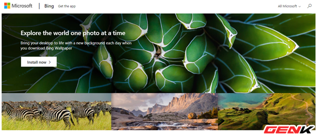 Microsoft phát hành ứng dụng Bing Wallpaper với kho ảnh nền khổng lồ dành cho Windows 10 - Ảnh 2. Microsoft phát hành ứng dụng Bing Wallpaper với kho ảnh nền khổng lồ dành cho Windows 10 - Ảnh 2.