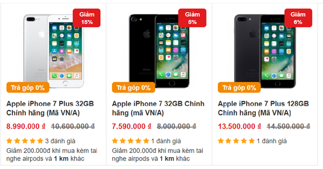 iPhone 7 và iPhone 8 vẫn tiếp tục rớt giá, về ngang với điện thoại bình dân - Ảnh 2. iPhone 7 và iPhone 8 vẫn tiếp tục rớt giá, về ngang với điện thoại bình dân - Ảnh 2.