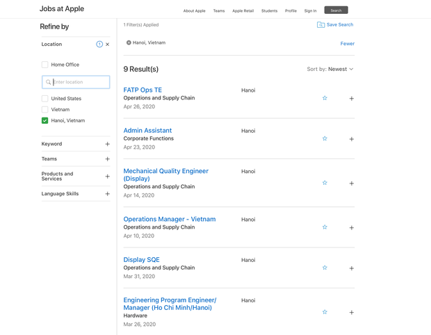 Apple tuyển dụng h&agrave;ng loạt vị tr&iacute; l&agrave;m việc ở Việt Nam, phải chăng sắp c&oacute; Apple Store hay nh&agrave; m&aacute;y mới? - Ảnh 1.