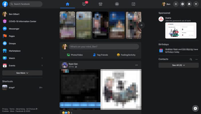 Facebook web update giao diện đen s&igrave; cho tất cả người d&ugrave;ng Việt Nam, bạn đ&atilde; biết c&aacute;ch đổi ngay chưa? - Ảnh 3.