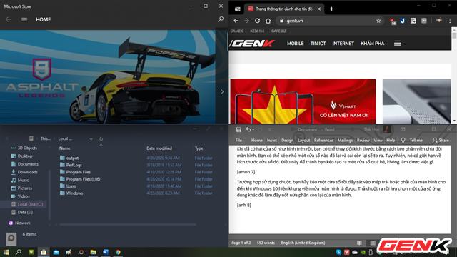 Windows 10 cũng có chức năng chia màn hình như trên macOS, thậm chí là đa năng hơn - Ảnh 9. Windows 10 cũng có chức năng chia màn hình như trên macOS, thậm chí là đa năng hơn - Ảnh 9.