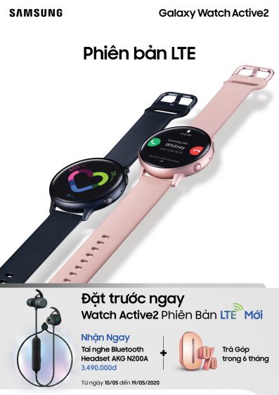 Samsung chính thức đưa Galaxy Watch Active 2 bản LTE về Việt Nam, giá từ 8,49 triệu đồng - Ảnh 1. Samsung chính thức đưa Galaxy Watch Active 2 bản LTE về Việt Nam, giá từ 8,49 triệu đồng - Ảnh 1.