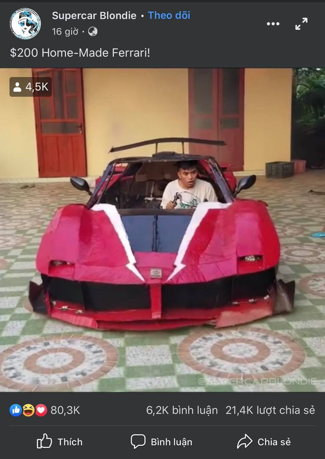 B&aacute;o T&acirc;y hứng th&uacute; khi thấy Youtuber Việt l&agrave;m si&ecirc;u xe Ferrari, Bugatti với gi&aacute; v&agrave;i triệu đồng - Ảnh 11.