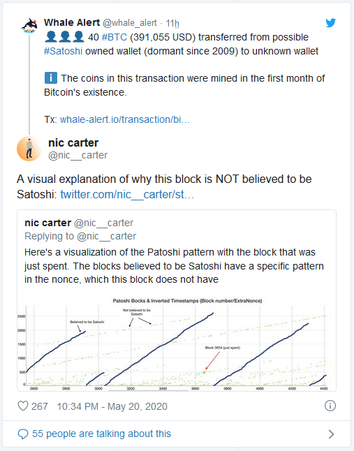 50 Bitcoin cổ xưa vừa được giao dịch, phải chăng Satoshi Nakamoto đ&atilde; hồi sinh? - Ảnh 3.