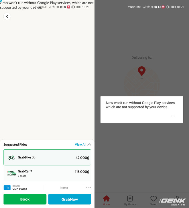 D&ugrave;ng Grab tr&ecirc;n smartphone Huawei mới thấy Google đ&atilde; kh&ocirc;n kh&eacute;o như thế n&agrave;o - Ảnh 2.