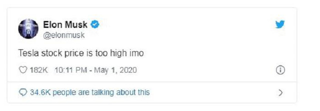Những lần Elon Musk vạ miệng về cổ phiếu Tesla - Ảnh 1. Những lần Elon Musk vạ miệng về cổ phiếu Tesla - Ảnh 1.