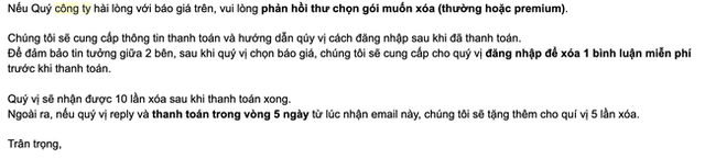Một website review c&ocirc;ng ty bị tố lừa đảo, ăn tiền, đưa ra g&oacute;i xo&aacute; b&igrave;nh luận kh&ocirc;ng tốt: C&oacute; nên tin s&aacute;i cổ v&agrave;o c&aacute;c comment b&oacute;c phốt công ty kh&ocirc;ng?  - Ảnh 4.