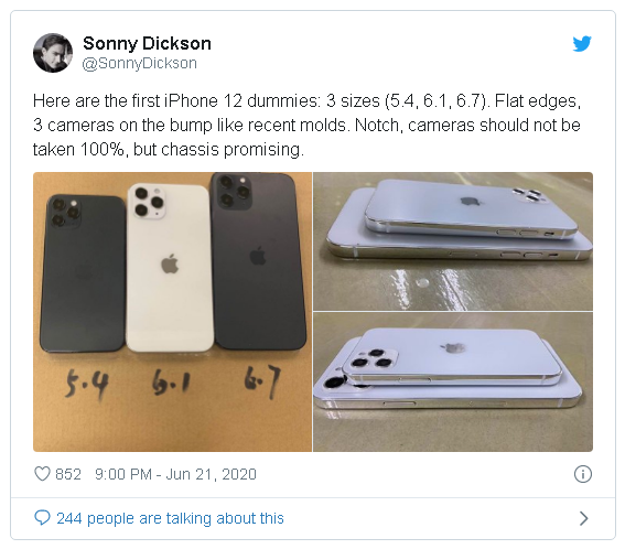 Lộ diện m&ocirc; h&igrave;nh kh&aacute; ho&agrave;n thiện của iPhone 12, 3 k&iacute;ch thước m&agrave;n h&igrave;nh kh&aacute;c nhau, khung viền giống iPad Pro - Ảnh 4.