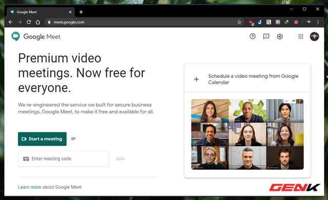Cách chia sẻ nhanh màn hình duyệt web bằng Google Meet - Ảnh 2. Cách chia sẻ nhanh màn hình duyệt web bằng Google Meet - Ảnh 2.