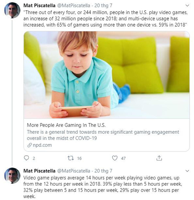 Hơn 3/4 dân số Mỹ chọn ở nhà chơi game trong thời kỳ dịch bệnh Covid-19 - Ảnh 1. Hơn 3/4 dân số Mỹ chọn ở nhà chơi game trong thời kỳ dịch bệnh Covid-19 - Ảnh 1.