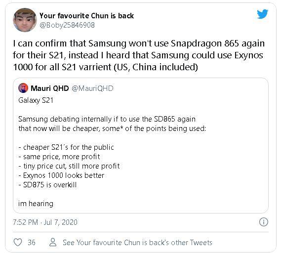 [Tin đồn] Samsung sẽ kh&ocirc;ng c&ograve;n sử dụng chip Snapdragon của Qualcomm tr&ecirc;n Galaxy S21 (S30), thay v&agrave;o đ&oacute; chỉ d&ugrave;ng chip Exynos - Ảnh 2.