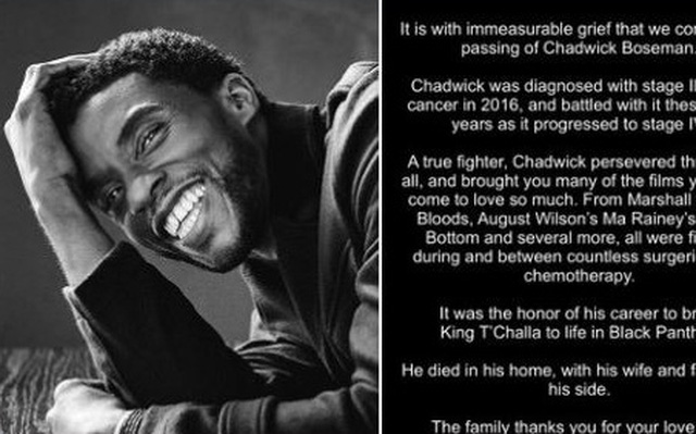 Sự ra đi của Chadwick Boseman cho thấy bệnh ung thư đại trực tràng ngày càng trẻ hóa - Ảnh 1. Sự ra đi của Chadwick Boseman cho thấy bệnh ung thư đại trực tràng ngày càng trẻ hóa - Ảnh 1.