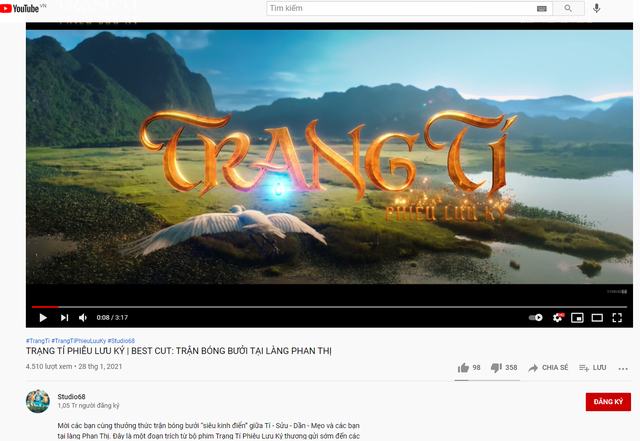  Reaction phẫn nộ của người d&ugrave;ng YouTube về best cut Cứu bưởi phim Trạng T&iacute; trước khi video bị x&oacute;a  - Ảnh 1.