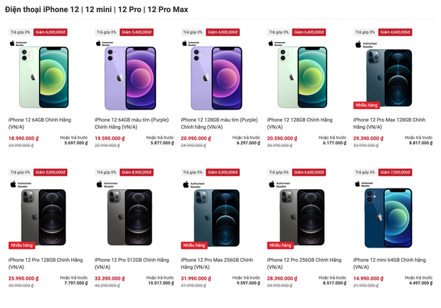Cận ng&agrave;y iPhone 13 ch&iacute;nh h&atilde;ng về Việt Nam, gi&aacute; iPhone 12 đang giảm s&acirc;u! - Ảnh 2.