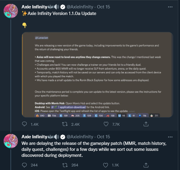 Axie Infinity sắp triệt đường sống của dân cày thuê - Ảnh 2. Axie Infinity sắp triệt đường sống của dân cày thuê - Ảnh 2.