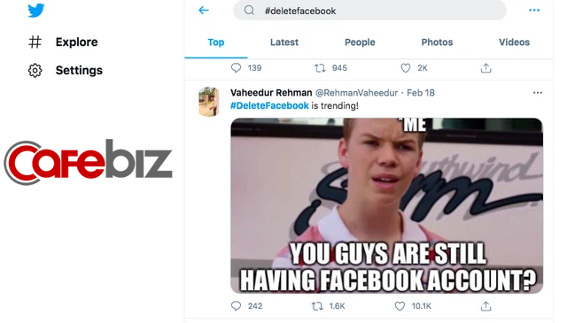  H&agrave;nh động ngạo mạn của Mark Zuckerberg với nước &Uacute;c phải trả gi&aacute; đắt: Đối mặt l&agrave;n s&oacute;ng tẩy chay to&agrave;n cầu, hashtag #DeleteFacebook xuất hiện khắp mọi nơi  - Ảnh 3.