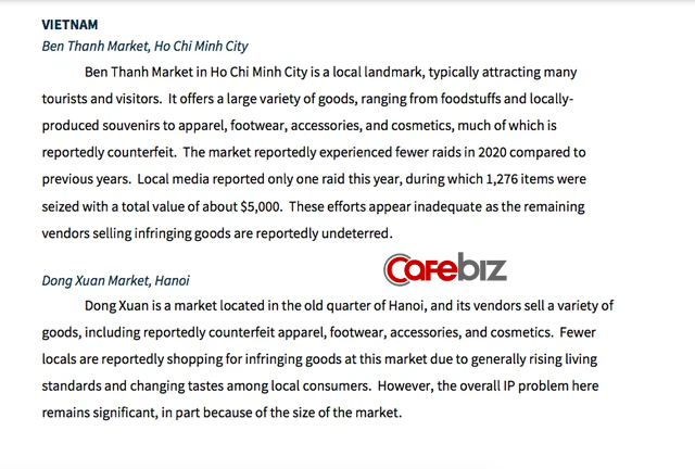 Cùng với Shopee và phimmoi, 2 chợ lớn của Việt Nam là Đồng Xuân và Bến Thành cũng bị Mỹ cáo buộc bán hàng giả quy mô lớn - Ảnh 1. Cùng với Shopee và phimmoi, 2 chợ lớn của Việt Nam là Đồng Xuân và Bến Thành cũng bị Mỹ cáo buộc bán hàng giả quy mô lớn - Ảnh 1.