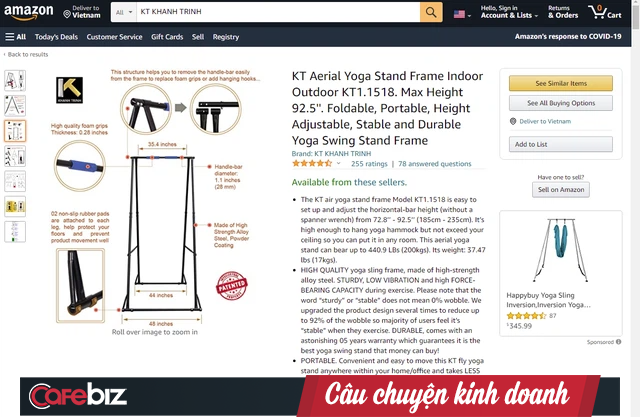 C&uacute; lội ngược d&ograve;ng của startup từng bị c&aacute;c Shark Việt Nam ch&ecirc; &ldquo;ng&aacute;o gi&aacute;&rdquo;, sản phẩm chỉ l&agrave; &ldquo;mấy thanh sắt&rdquo;: Tuy&ecirc;n bố được &ldquo;c&aacute; mập&rdquo; Mỹ hỗ trợ, nhận h&agrave;ng trăm đ&aacute;nh gi&aacute; 5 sao tr&ecirc;n Amazon  - Ảnh 3.