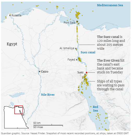  Sự thật kh&oacute; tin: T&agrave;u d&agrave;i 400m, nặng 220.000 tấn mắc kẹt chắn ngang k&ecirc;nh đ&agrave;o Suez v&igrave; bị... gi&oacute; thổi  - Ảnh 2.