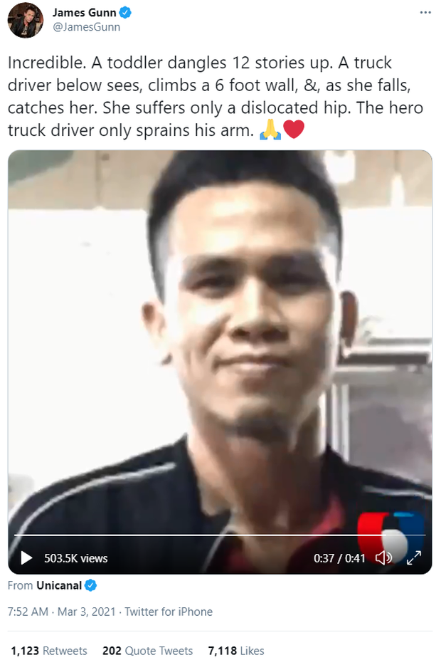 Đạo diễn thi&ecirc;n t&agrave;i của Marvel đăng status ca ngợi anh Nguyễn Ngọc Mạnh thật phi thường, netizen thế giới th&oacute;t tim gọi si&ecirc;u nh&acirc;n - Ảnh 3.