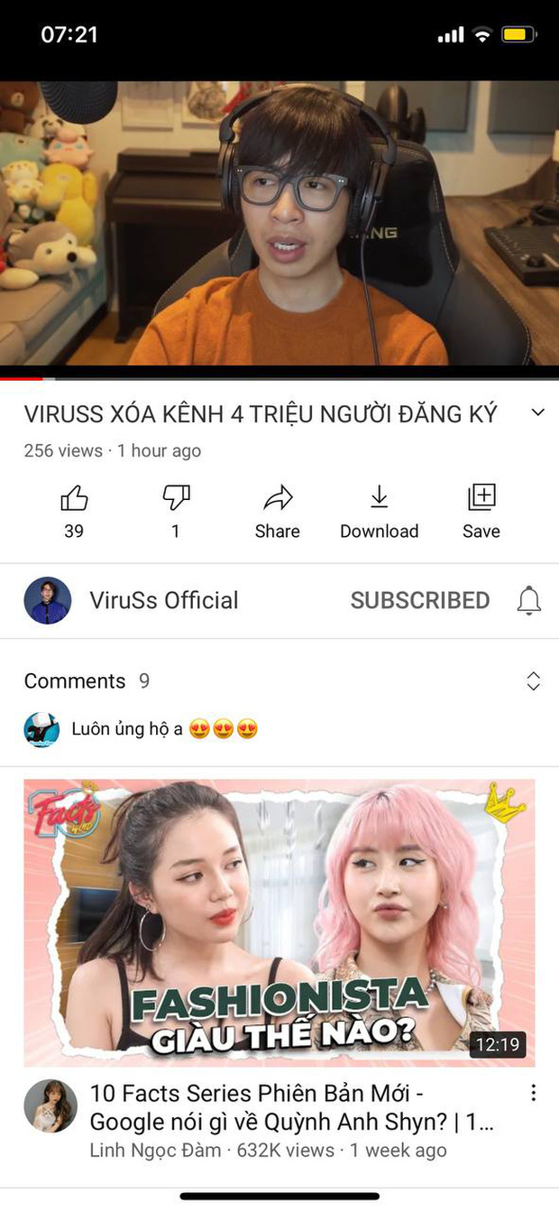 Sáng 1/4, ViruSs bất ngờ thông báo xoá kênh YouTube 4 triệu subscribers - Ảnh 2. Sáng 1/4, ViruSs bất ngờ thông báo xoá kênh YouTube 4 triệu subscribers - Ảnh 2.