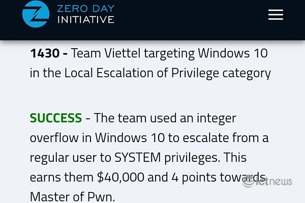 T&igrave;m ra lỗ hổng bảo mật trong 5 ph&uacute;t, 2 chuy&ecirc;n gia Viettel chiến thắng cuộc thi an ninh mạng lớn nhất thế giới - Ảnh 2.