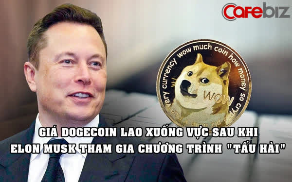 Elon Musk &lsquo;thổi bay&rsquo; 22 tỷ USD vốn h&oacute;a Dogecoin sau khi xuất hiện tr&ecirc;n chương tr&igrave;nh &lsquo;tấu h&agrave;i&rsquo; Saturday Night Live - Ảnh 1.