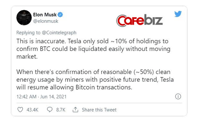 Elon Musk lại vừa kéo giá Bitcoin lên gần 40.000 USD chỉ sau 1 dòng tweet - Ảnh 2. Elon Musk lại vừa kéo giá Bitcoin lên gần 40.000 USD chỉ sau 1 dòng tweet - Ảnh 2.