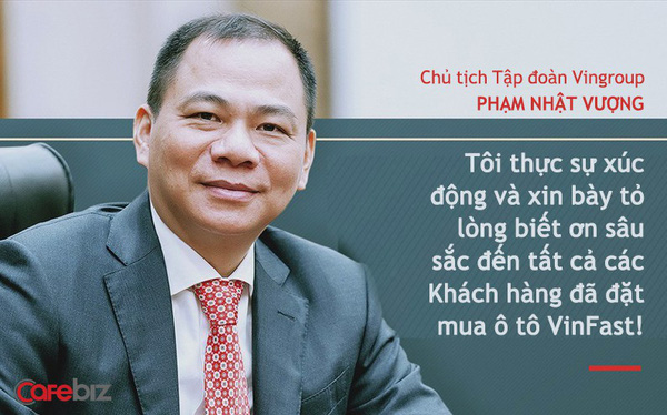 Chủ tịch Vingroup Phạm Nhật Vượng n&oacute;i về xe điện VinFast: Ch&uacute;ng t&ocirc;i kh&ocirc;ng thua k&eacute;m Tesla! - Ảnh 1.