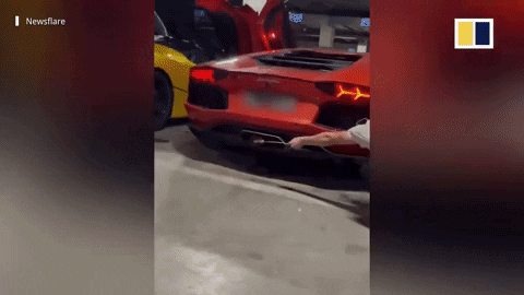 Trung Quốc: Thanh ni&ecirc;n d&ugrave;ng ống xả Lamborghini Aventador nướng thịt, nướng lu&ocirc;n cả xe - Ảnh 2.