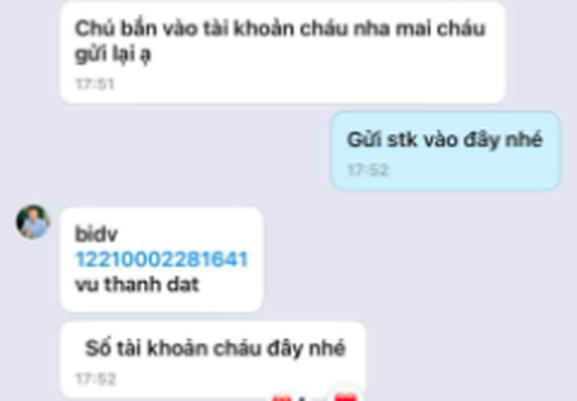 Lập tài khoản Zalo, đăng ký TK ngân hàng trùng tên người bị lợi dụng để lừa chuyển khoản với số tiền lớn - Ảnh 1. Lập tài khoản Zalo, đăng ký TK ngân hàng trùng tên người bị lợi dụng để lừa chuyển khoản với số tiền lớn - Ảnh 1.