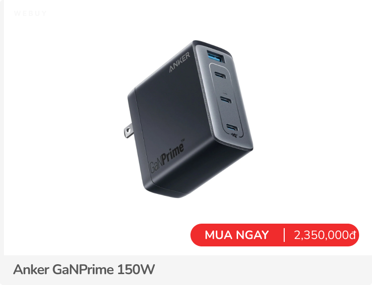 Đây là củ sạc GaN 150W nhỏ nhất: Sạc đồng thời 4 thiết bị, giá 2.9 triệu đồng - Ảnh 15. Đây là củ sạc GaN 150W nhỏ nhất: Sạc đồng thời 4 thiết bị, giá 2.9 triệu đồng - Ảnh 15.