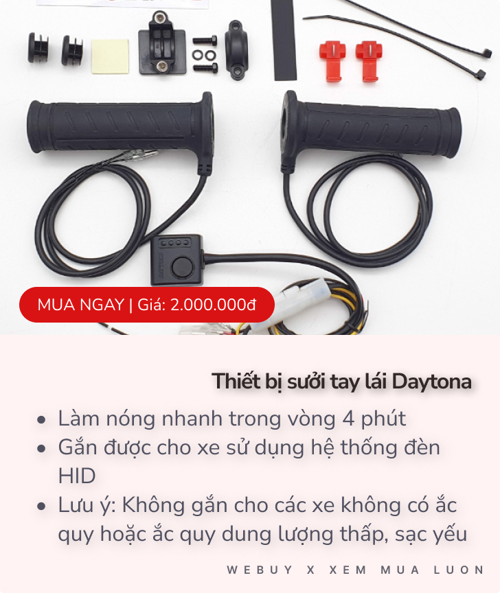 Thiết bị này có thể sưởi ấm tay lái xe máy, là “cứu cánh” cho mùa đông không lạnh - Ảnh 5. Thiết bị này có thể sưởi ấm tay lái xe máy, là “cứu cánh” cho mùa đông không lạnh - Ảnh 5.