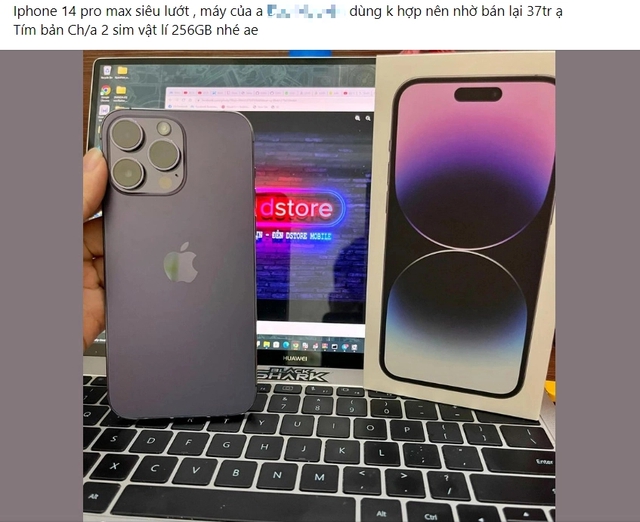 iPhone 14 Pro Max xách tay hàng lướt được rao bán giá rẻ bất ngờ - Ảnh 1. iPhone 14 Pro Max xách tay hàng lướt được rao bán giá rẻ bất ngờ - Ảnh 1.