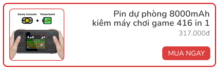 Trở lại tuổi thơ với pin dự phòng kiêm máy điện tử 4 nút: Vừa sạc vừa chơi game, giá 317.000đ - Ảnh 9. Trở lại tuổi thơ với pin dự phòng kiêm máy điện tử 4 nút: Vừa sạc vừa chơi game, giá 317.000đ - Ảnh 9.